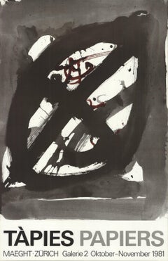 1981 Dopo Antoni Tapies 'Papiers' Prima edizione