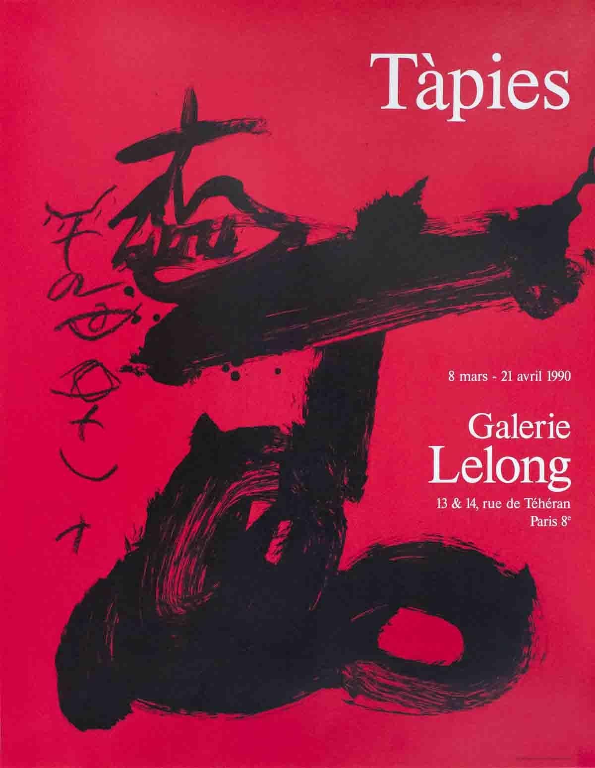 1990 D'après Antoni Tapies "Noir et rouge". - Print de Antoni Tàpies