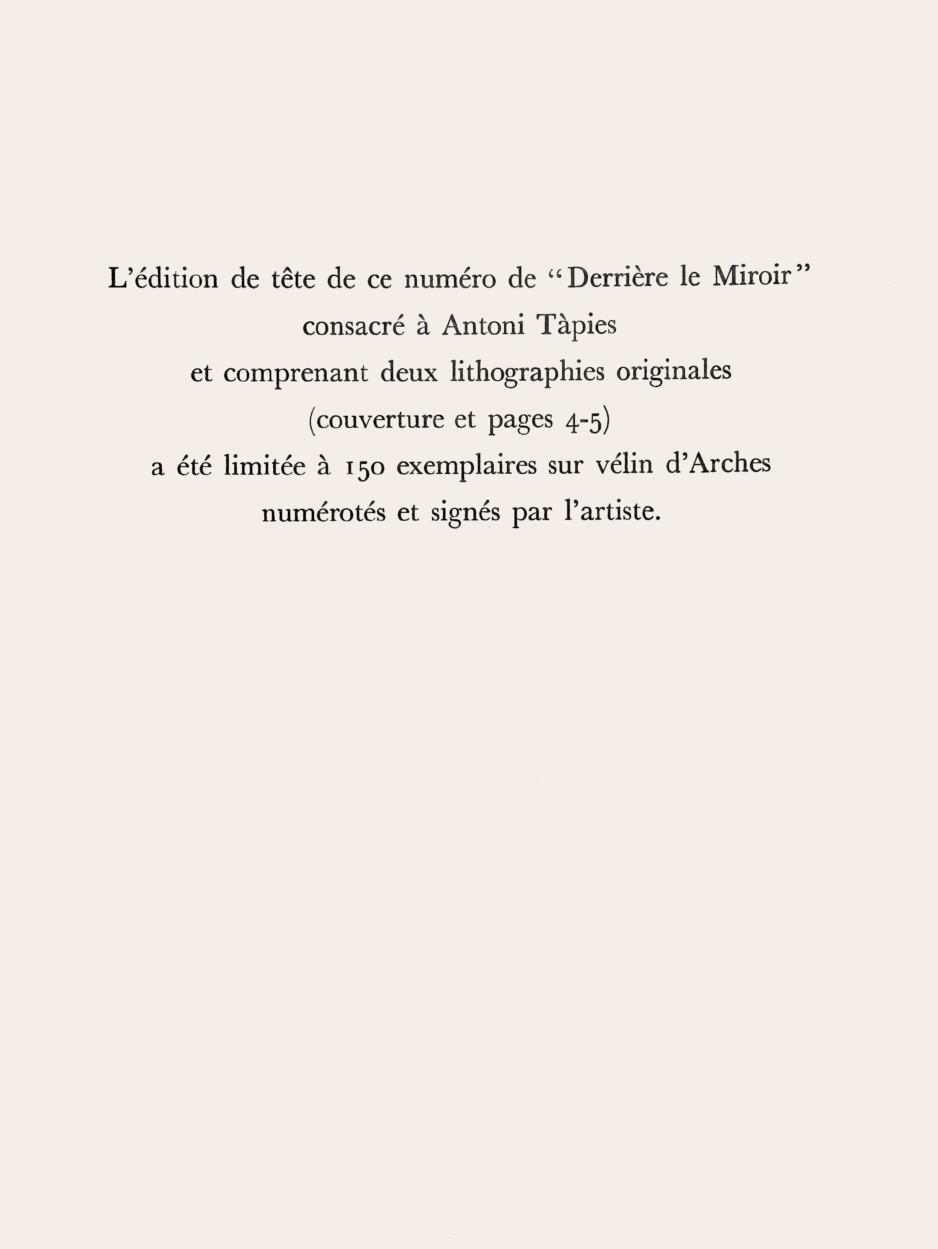 Antoni Tàpies, Composition (Galfetti 731), L'édition de tête (d'après) en vente 5