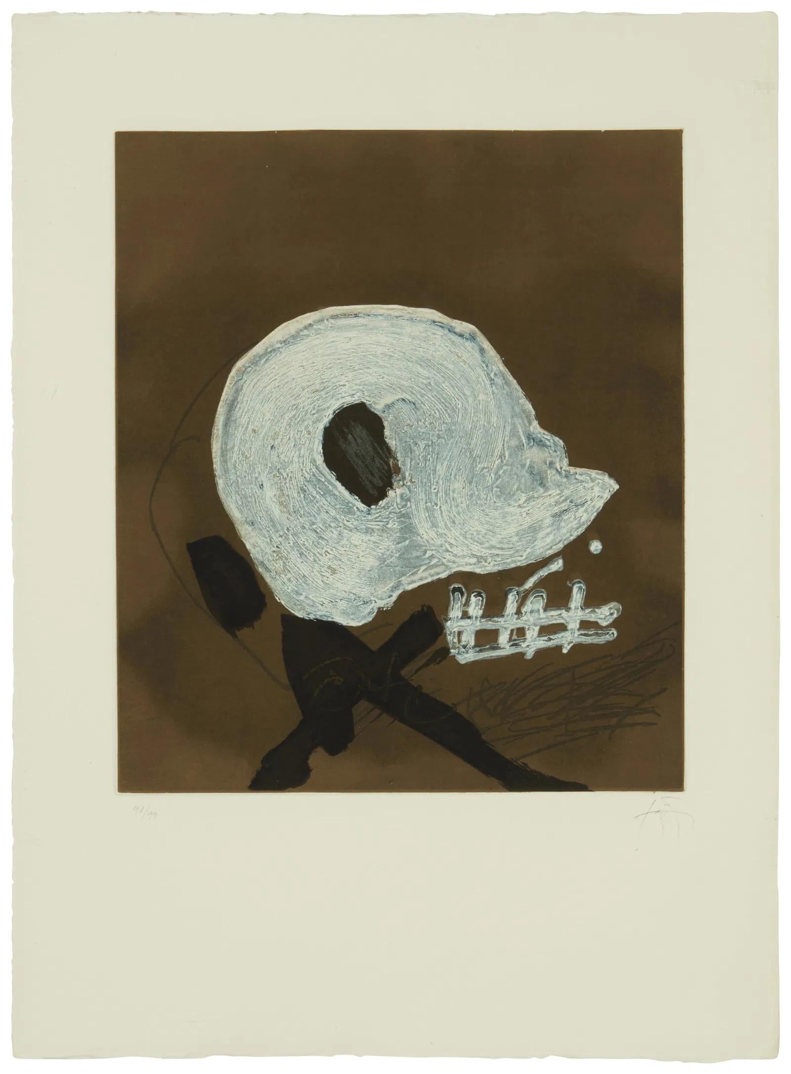 Antoni Tàpies 'Grand Central' Limited Edition, Signed Lithograph For Sale 1