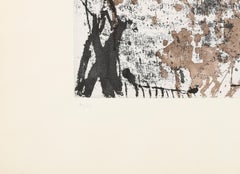 20th Century abstract Antoni Tapies, "Les Quatre Croix", Color Etching