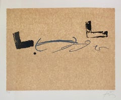 Antoni Tapies Post Modern Abstract Expressionist Aquatint
