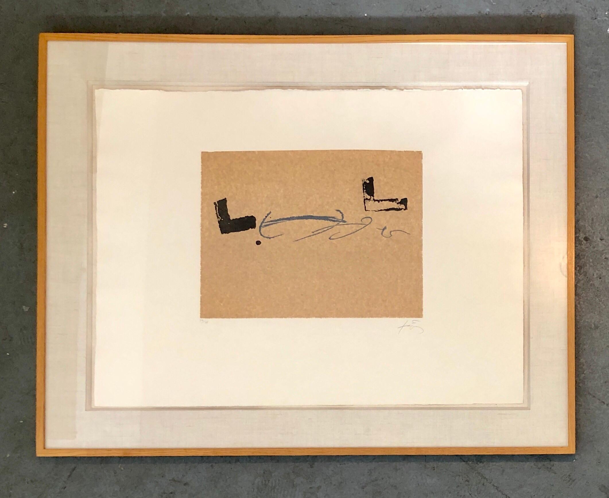 Antoni Tapies, aquatinte expressionniste abstraite post-moderne  en vente 5