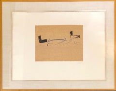 Antoni Tapies, aquatinte expressionniste abstraite post-moderne 