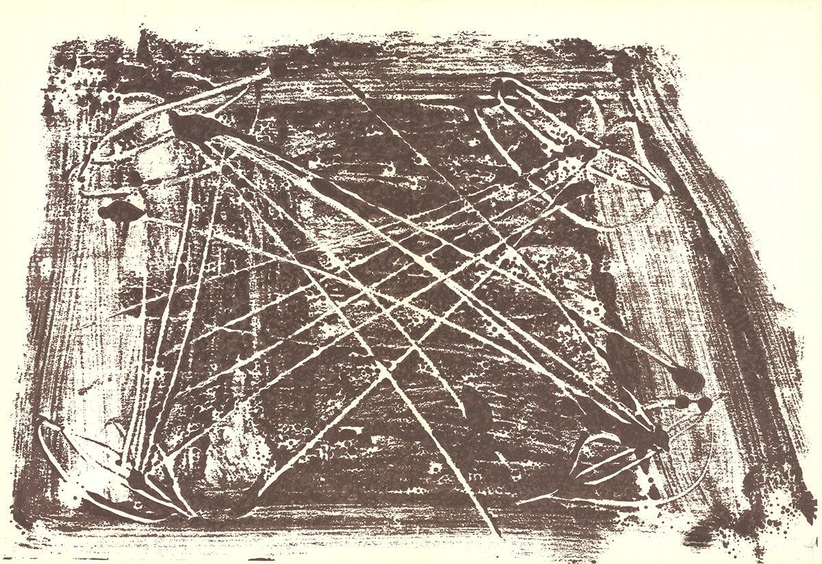 Antoni Tapies „Ohne Titel 210-18“ 1974- Lithographie im Vintage-Stil – Print von Antoni Tàpies