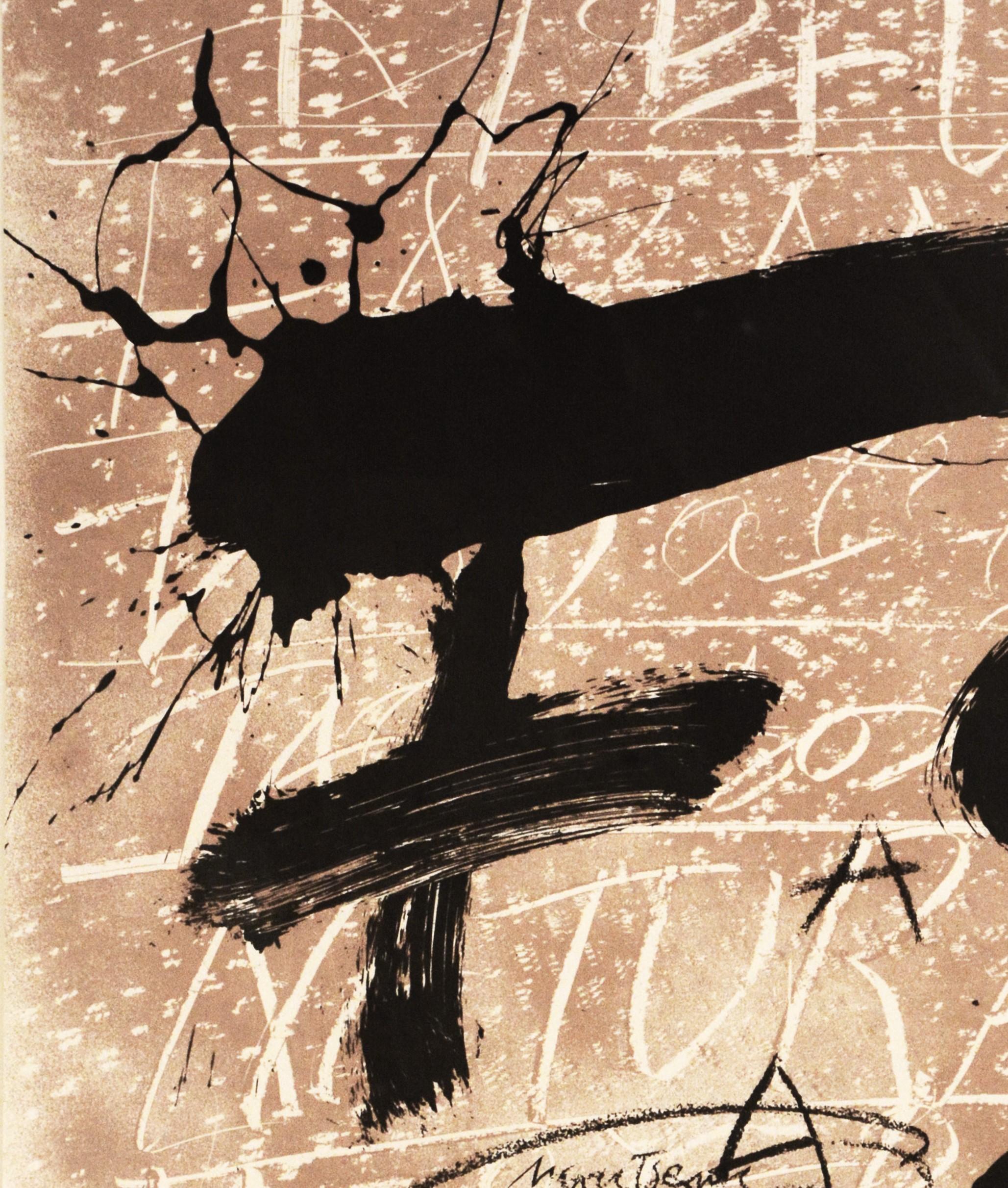 Antoni Tapies, Untitled, screenprint, signed, 1992 - Abstract Print by Antoni Tàpies