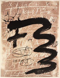 Antoni Tapies, Untitled, screenprint, signed, 1992
