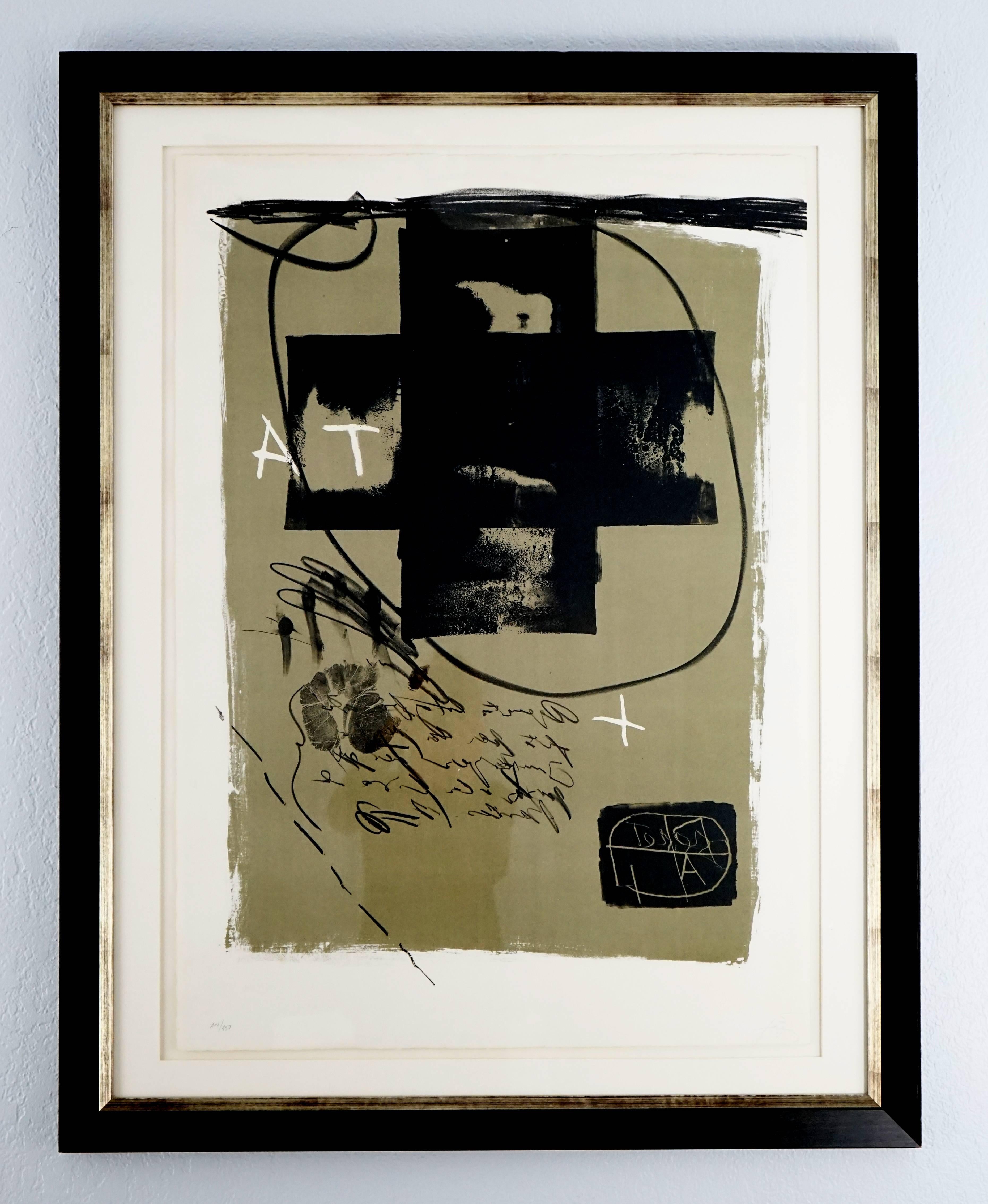 Art 6 '75 - Print by Antoni Tàpies