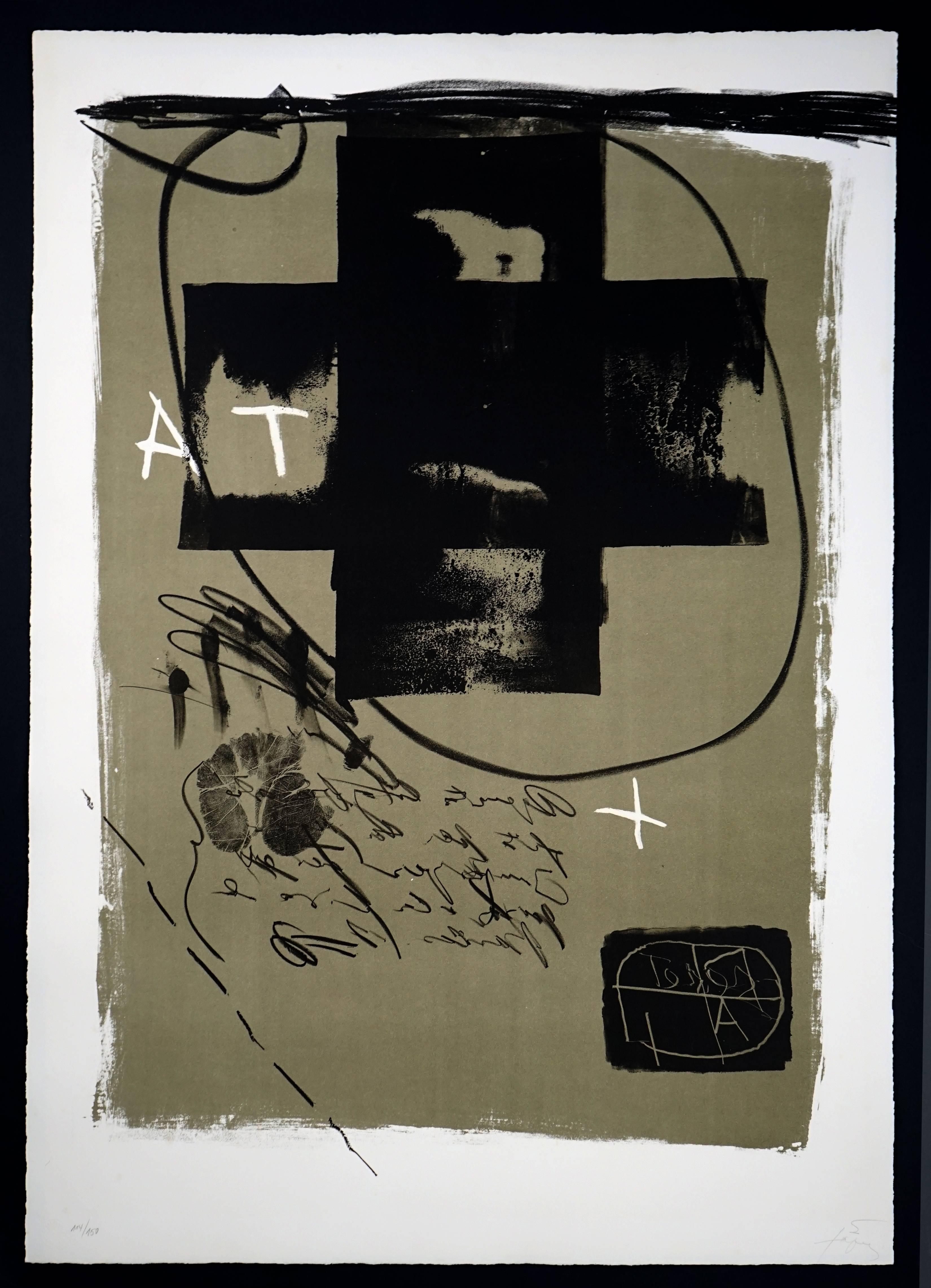 Antoni Tàpies Abstract Print - Art 6 '75