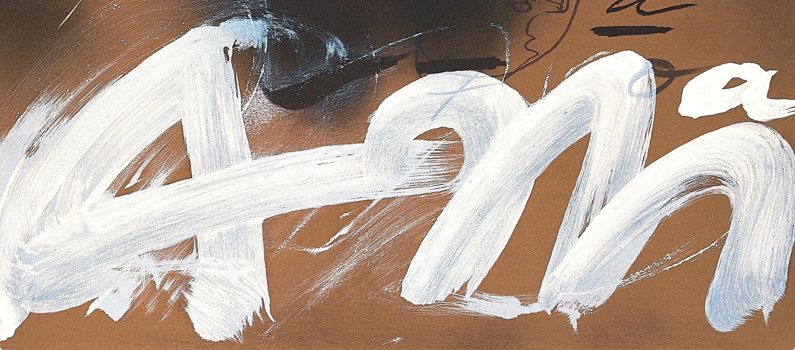 Composition (Galfetti/Homs 898), Derrière le miroir - Print by Antoni Tàpies