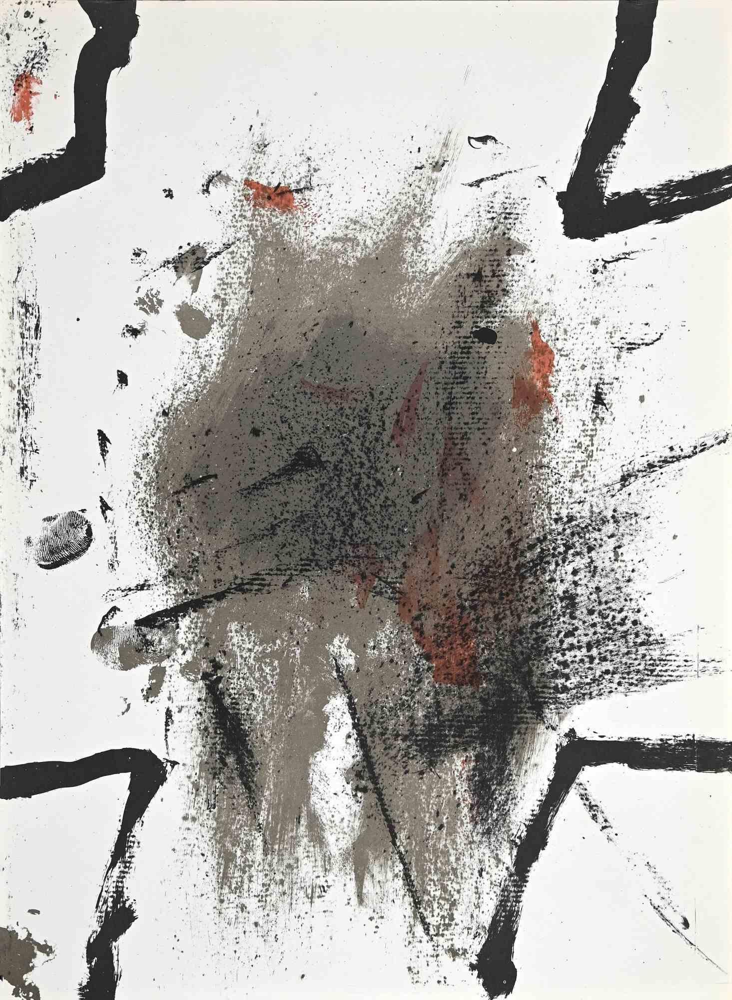 Antoni Tàpies Abstract Print - Composition - Antoni Tapies - 1968