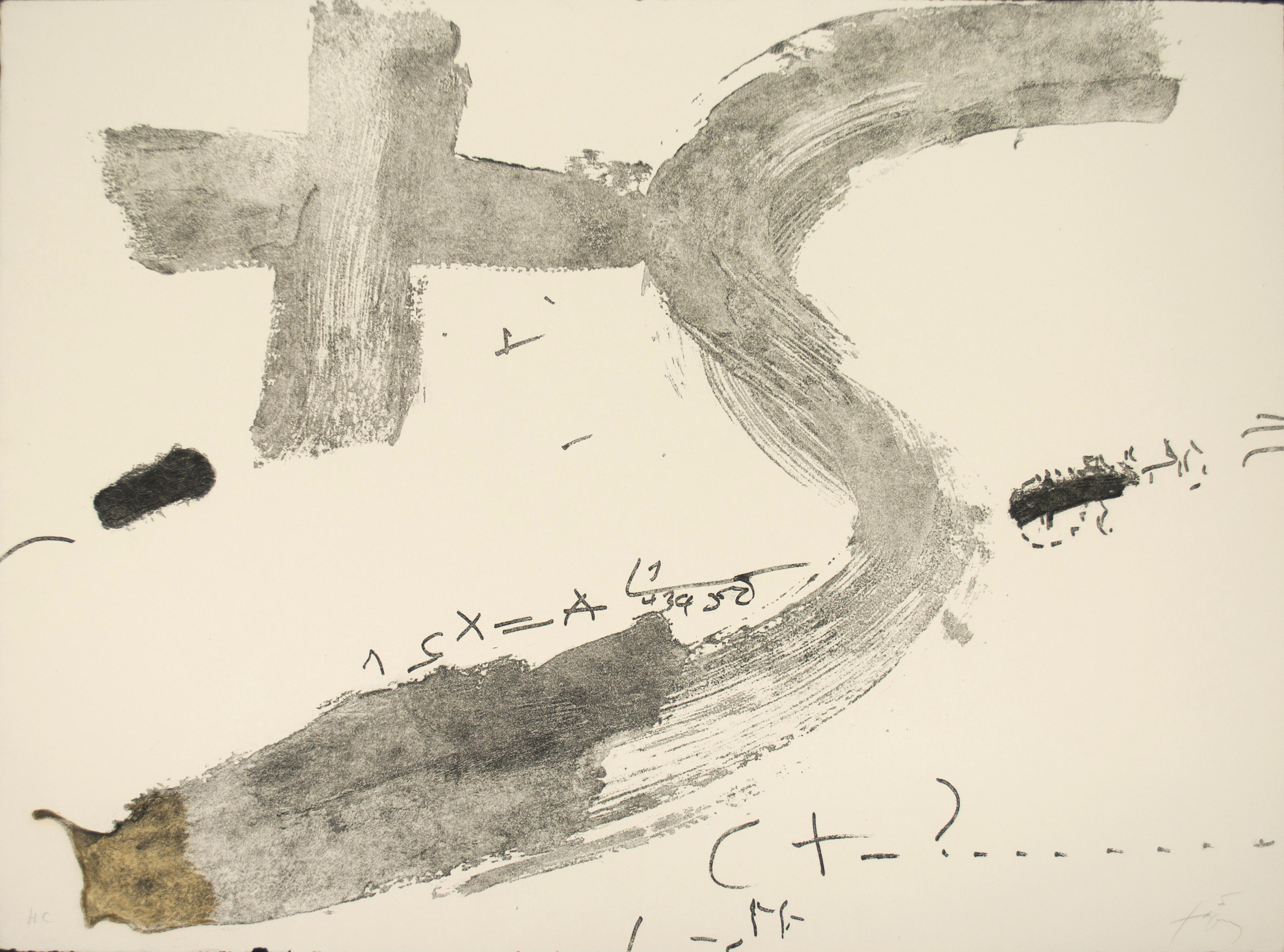 Antoni Tàpies Abstract Print – Creu i S