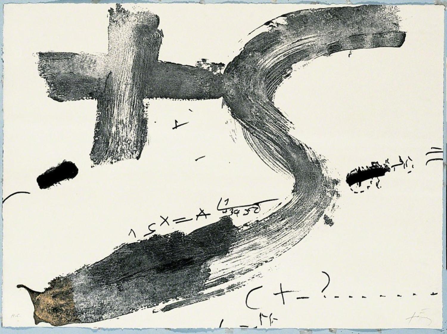 Antoni Tàpies Abstract Print - Creu i S