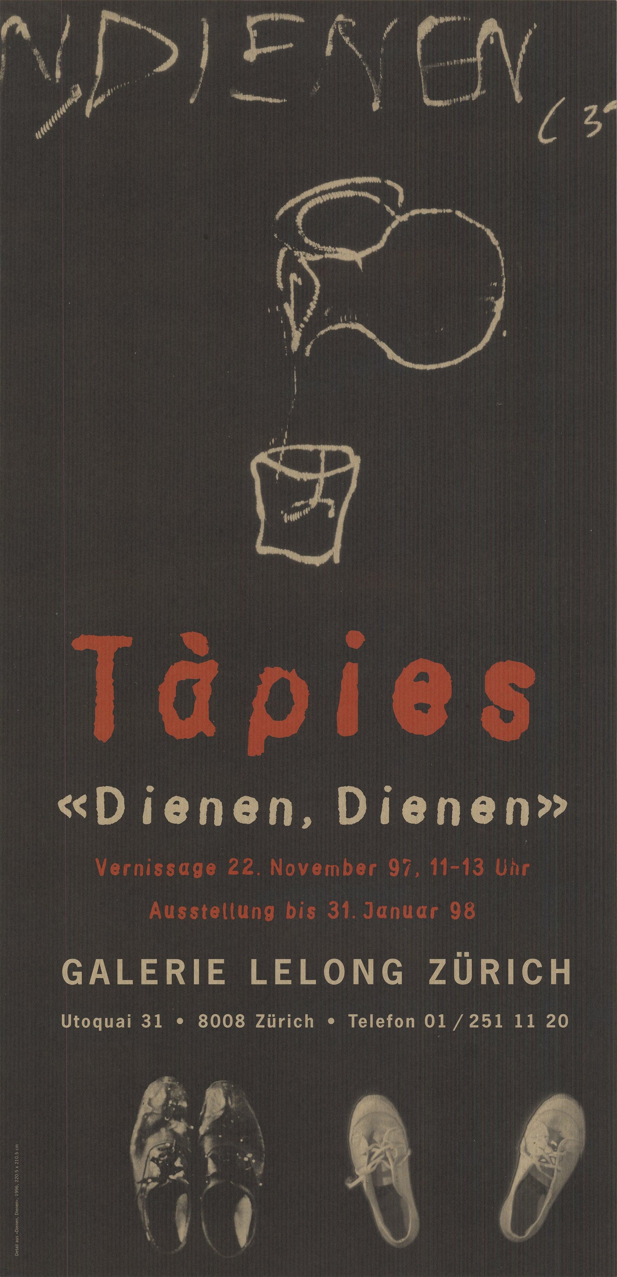 Abstract Print de Antoni Tàpies - Dienen, Dienen
