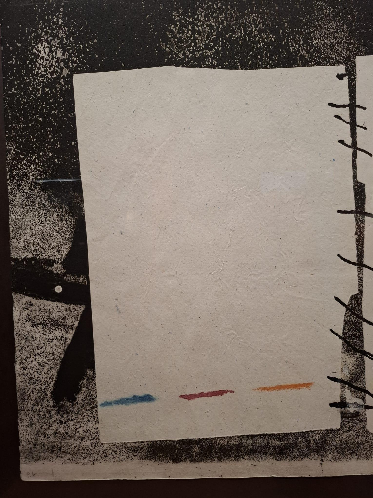 Díptyque - Black Abstract Print by Antoni Tàpies