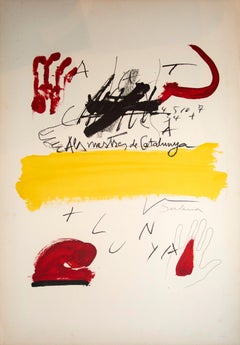 Als mestres de Catalunya, Antoni Tàpies, 1974, lithograph