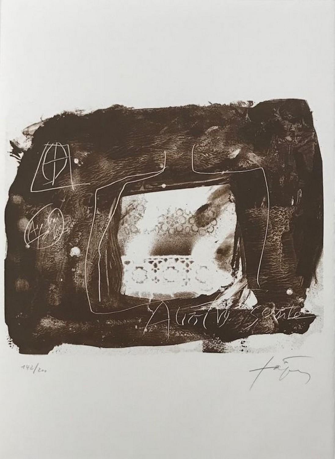 Antoni Tàpies Abstract Print - Erker-Treffen 3 