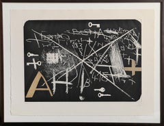 Esperit Catala II, acquaforte espressionista astratta di Antoni Tàpies