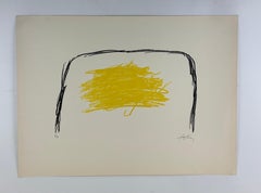„Frégoli“ – Gelbe Lithografie von Antoni Tàpies, 1969