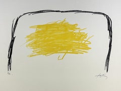 „Frégoli“ – Gelbe Lithografie von Antoni Tàpies, 1969