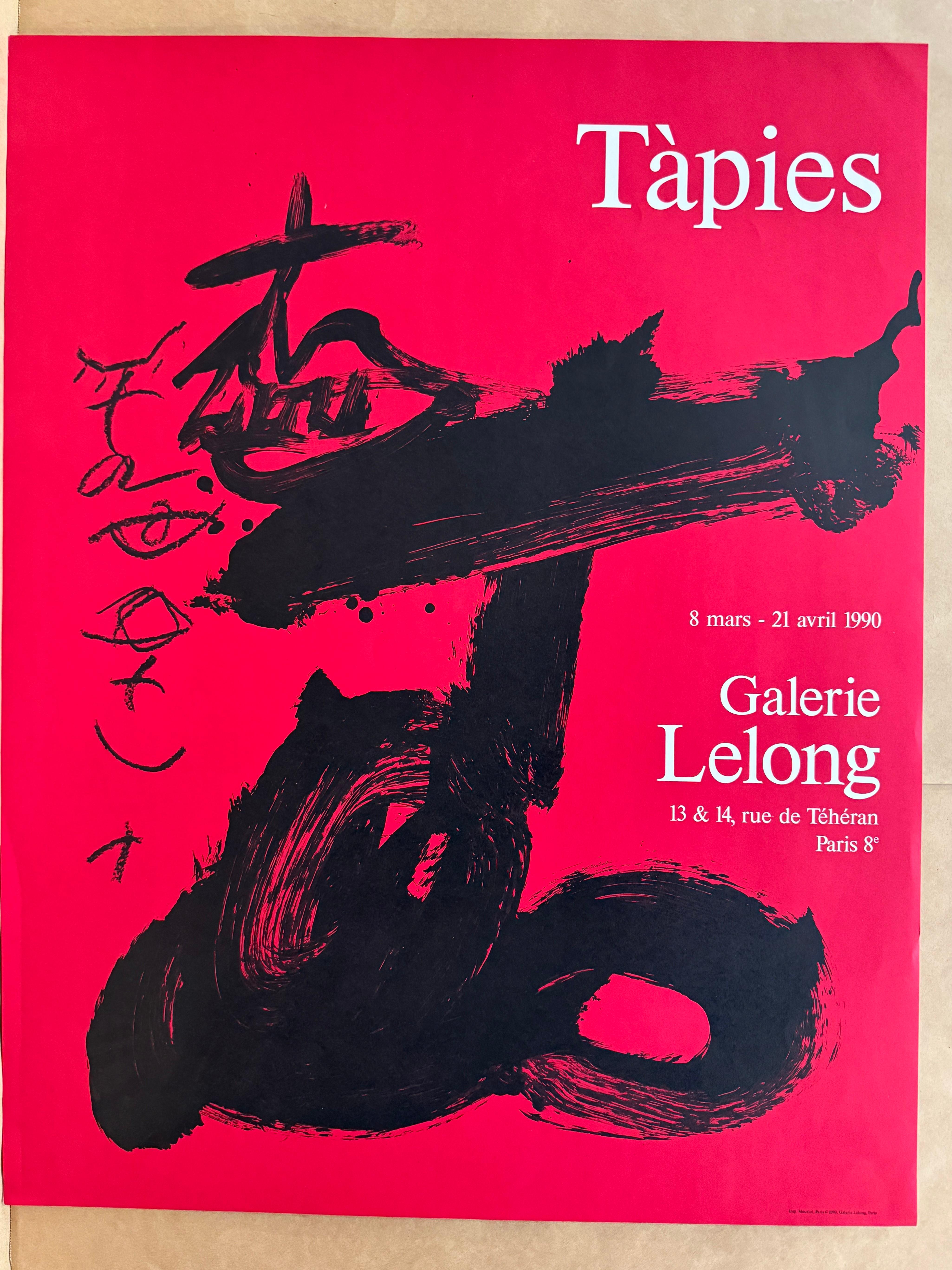 Künstler: Antoni Tàpies

Medium: Original Lithografie-Plakat, 1990

Abmessungen: 30,3 x 24,4 Zoll, 77 × 62 cm

Klassisches Posterpapier - Perfekter Zustand A+

Dieses alte Ausstellungsplakat wurde von Antoni Tàpies für eine Ausstellung seiner