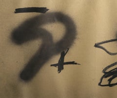 Invitación, litografía expresionista abstracta de Antoni Tapies