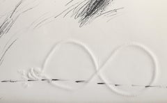 Lacet de Corde, gravure abstraite minimaliste d'Antoni Tàpies