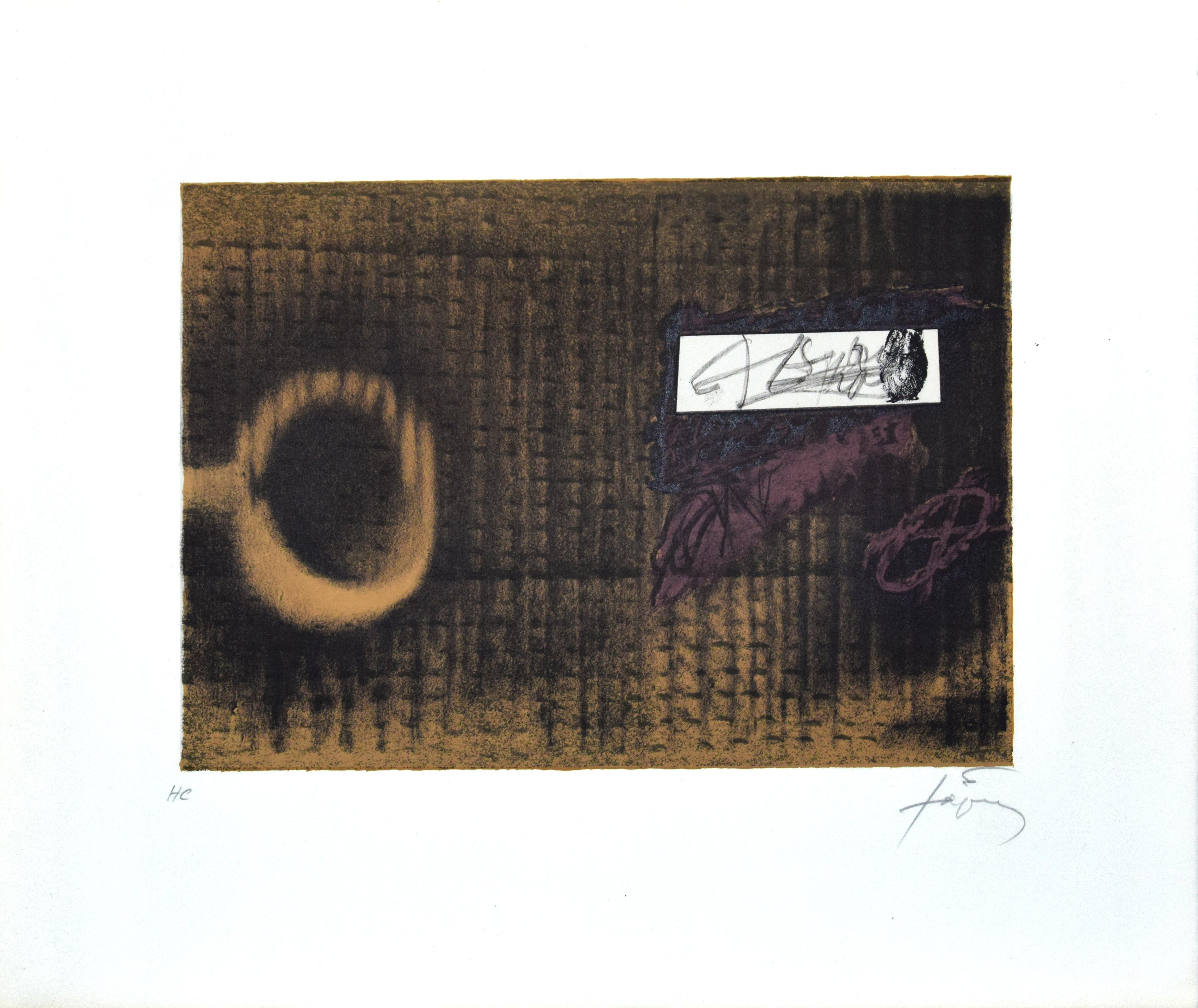  L'Etiquette - Lithograph by Antoni Tapiès - 1979 - Print by Antoni Tàpies