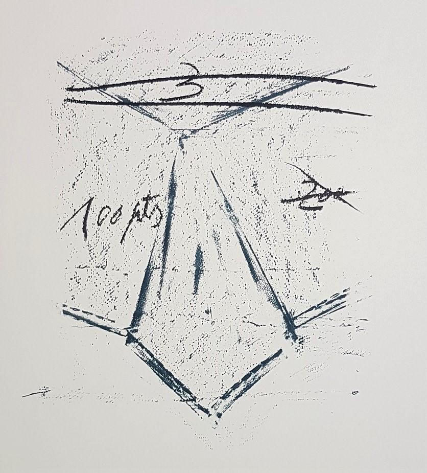 Llambrec-12 - Abstract Print by Antoni Tàpies