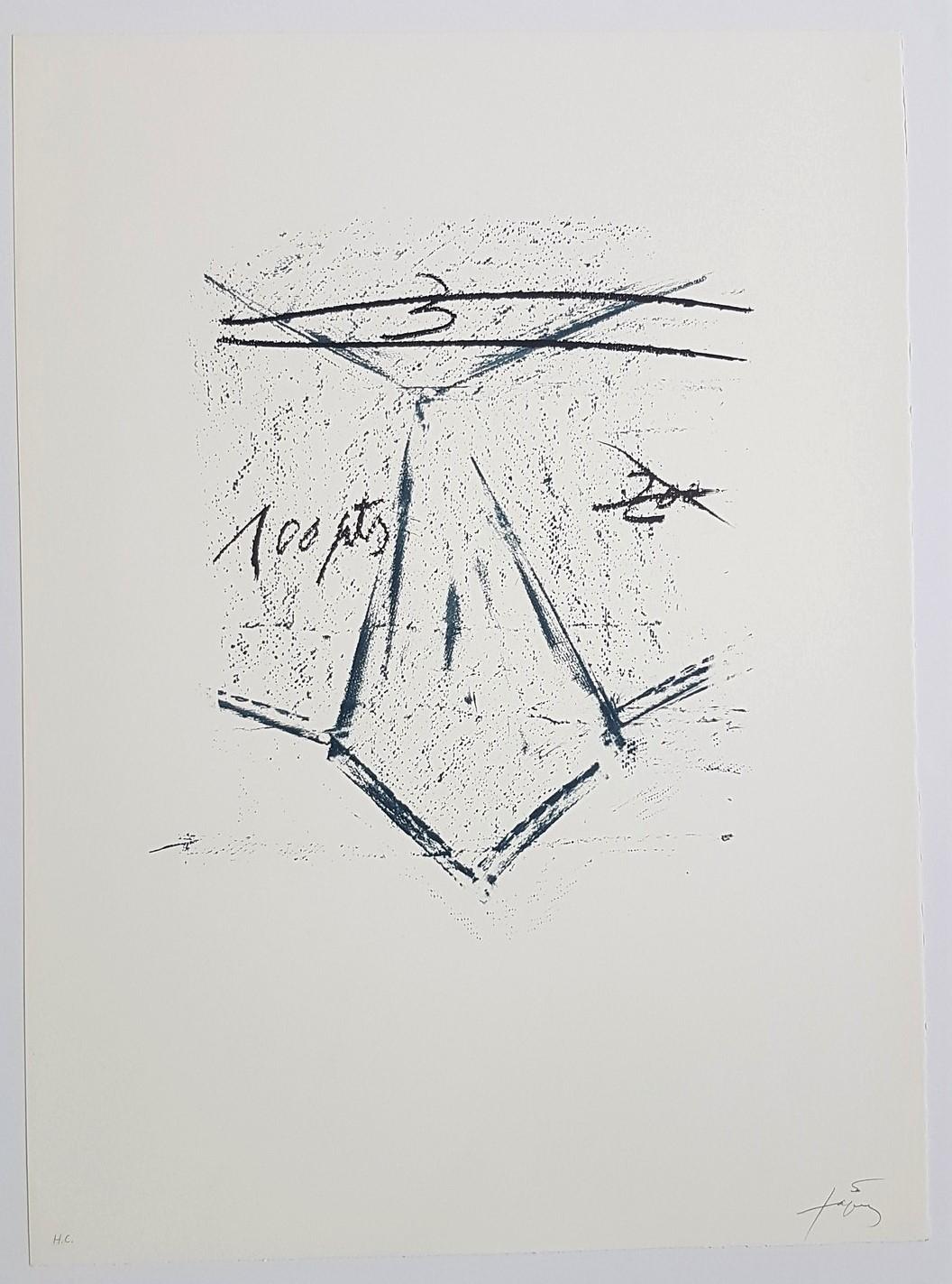 Llambrec-12 - Print by Antoni Tàpies