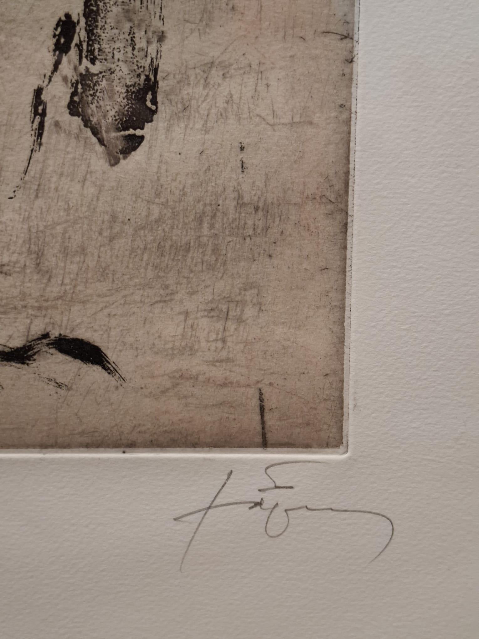Lleu - Abstract Print by Antoni Tàpies