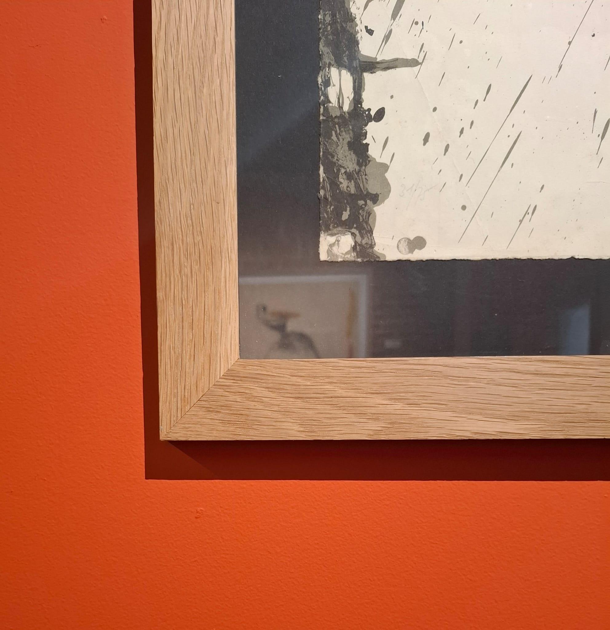 Marrón Diagonal - Abstract Print by Antoni Tàpies