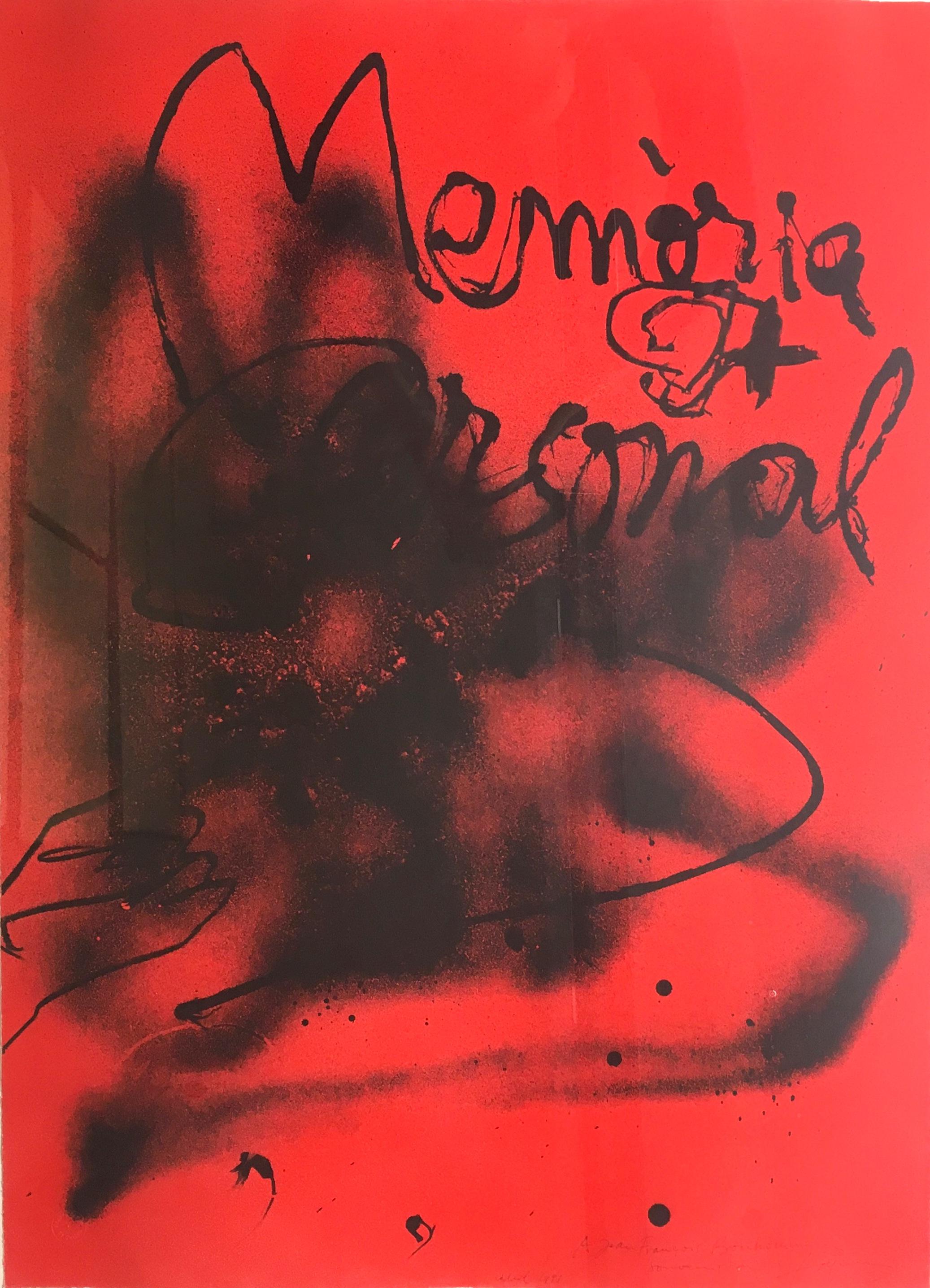 Memoria Personal - Lithograph by Antoni Tapies - 1988 - Print by Antoni Tàpies