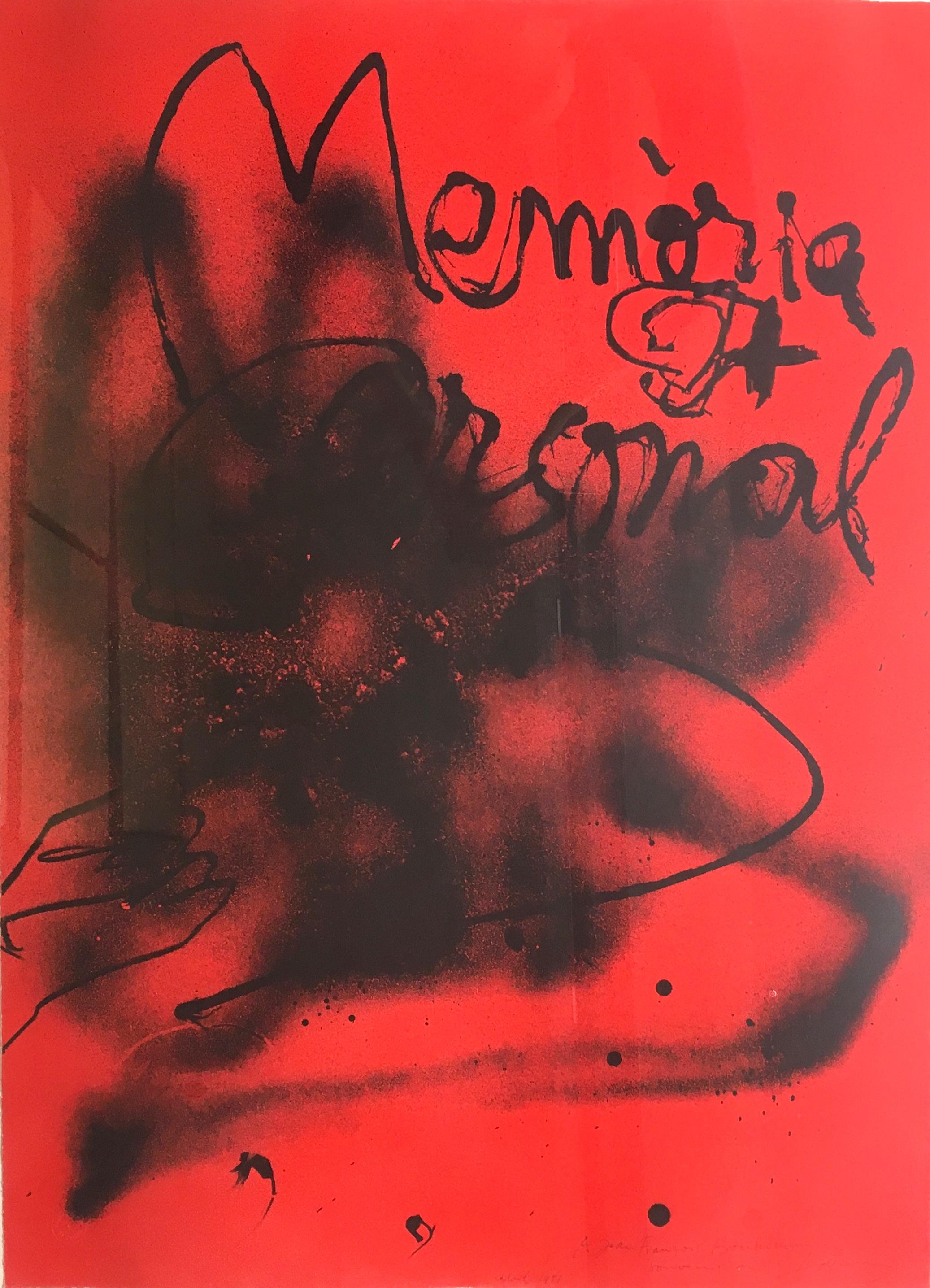 Memoria Personal - Litografia di Antoni Tapies - 1988 - Print di Antoni Tàpies