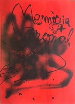 Lithographie « Memoria Personal » d'Antonio Tapies, 1988