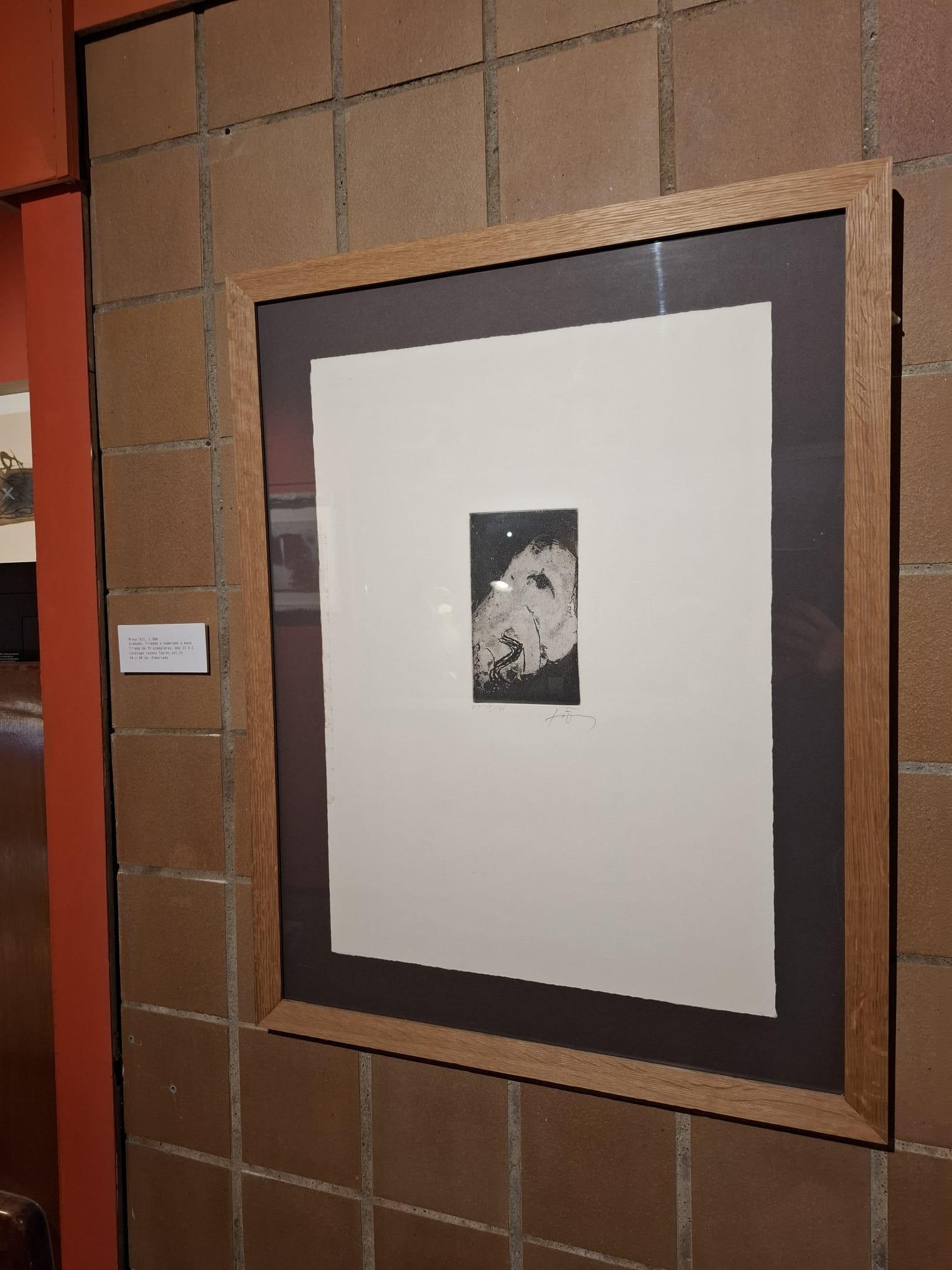 Minor XII - Brown Abstract Print by Antoni Tàpies