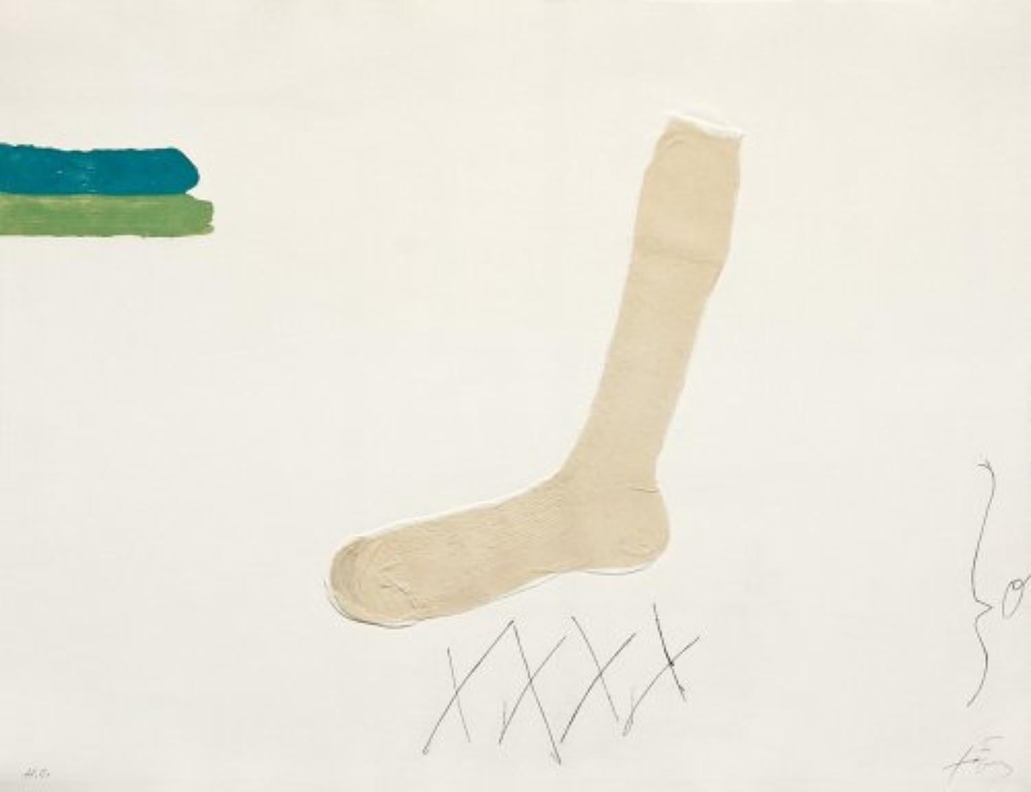 Antoni Tàpies Abstract Print - Mitjó 