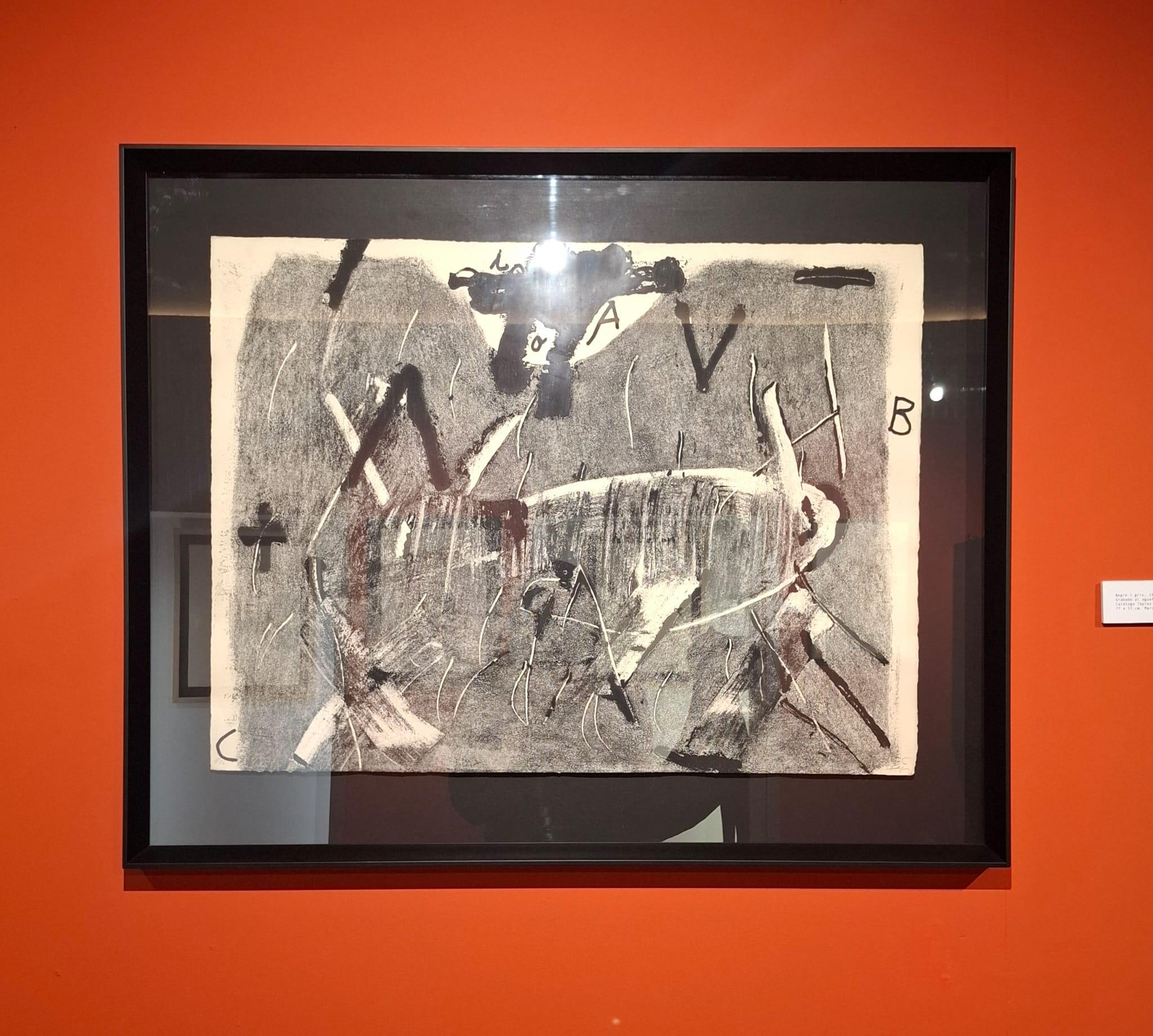 Negre i Gris - Print by Antoni Tàpies