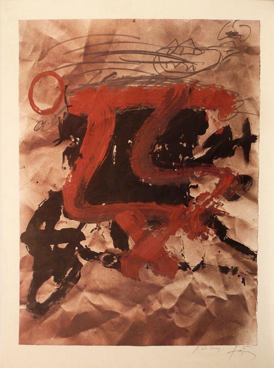 Antoni Tàpies Abstract Print - No title