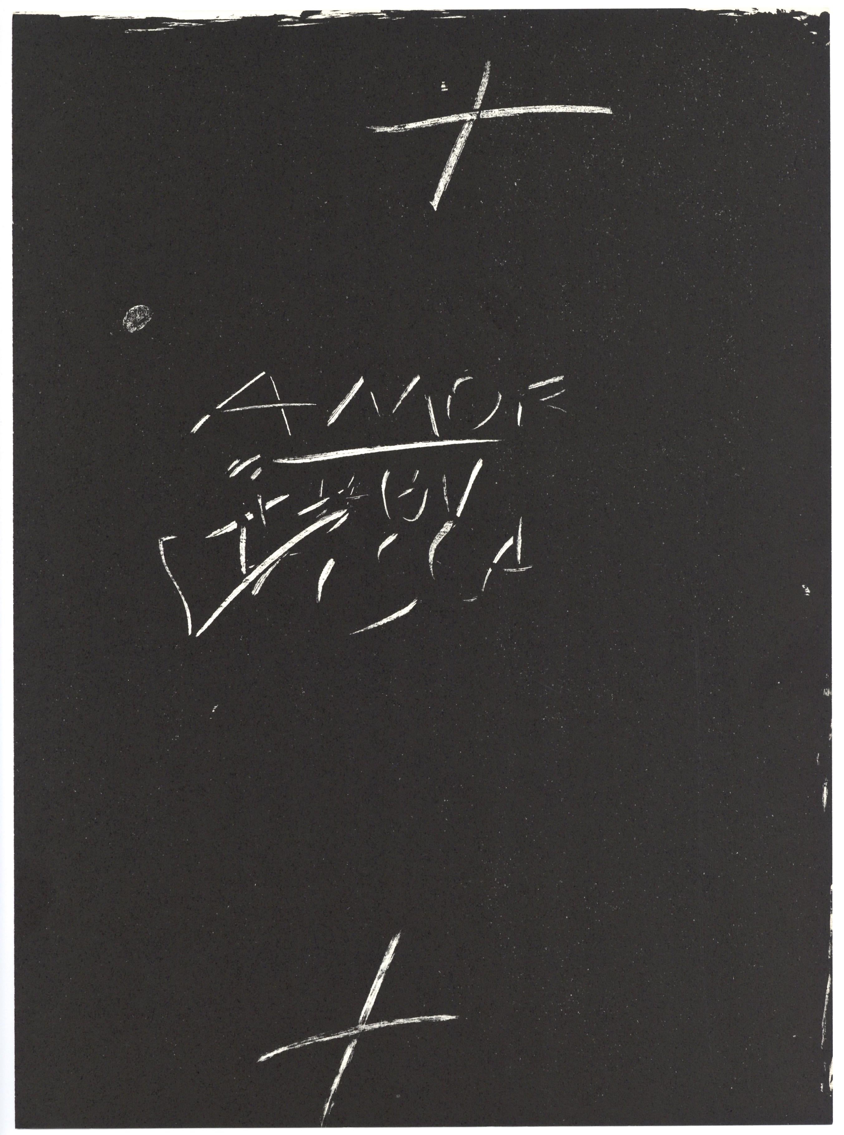 lithographie originale - Print de Antoni Tàpies