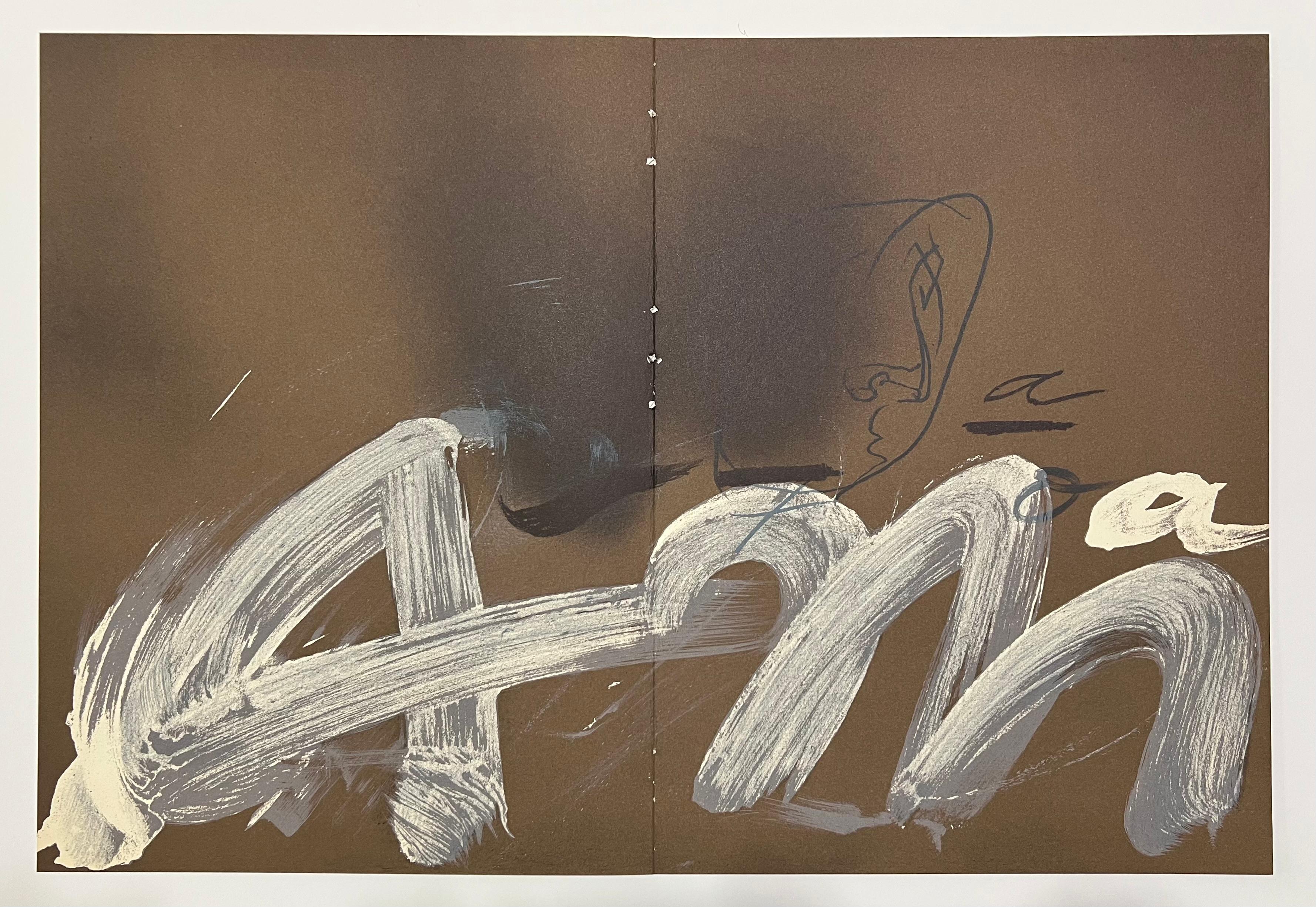litografia originale - Print di Antoni Tàpies