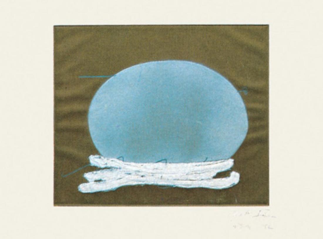 Antoni Tàpies Abstract Print - Oval i blanc