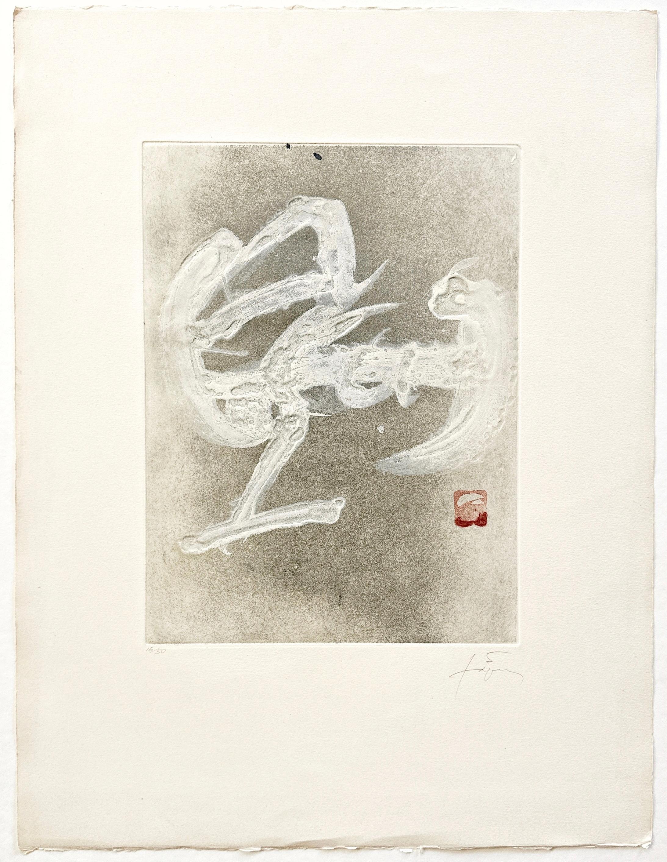 Antoni Tapies
Barcelona 1923 - 2012

Calligraphie blanche, 1983

Color etching with embossed print on ARCHES handmade paper with watermark
Signed in pencil lower right
Limited edition 16/50 lower left
Sheet size: approx. 66 x 50 cm

Good condition,