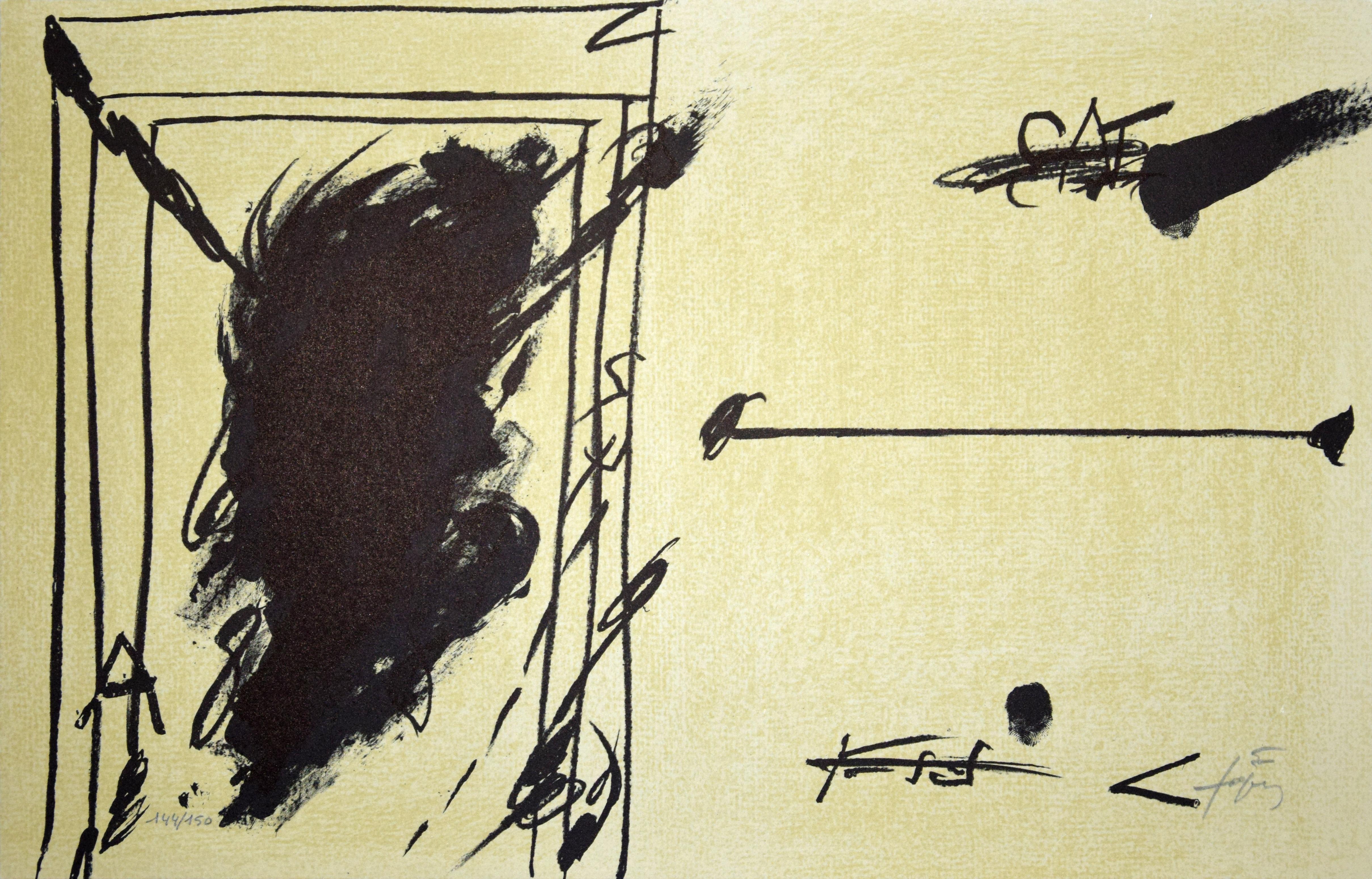 Sans Titre ist eine Original-Lithographie des spanischen Künstlers Antoni Tapies.
Rechts unten mit Bleistift vom Künstler handsigniert. Links unten mit Bleistift nummeriert. Auflage: 150 Stück. Perfekte Bedingungen. 
Das Werk ist eine abstrakte