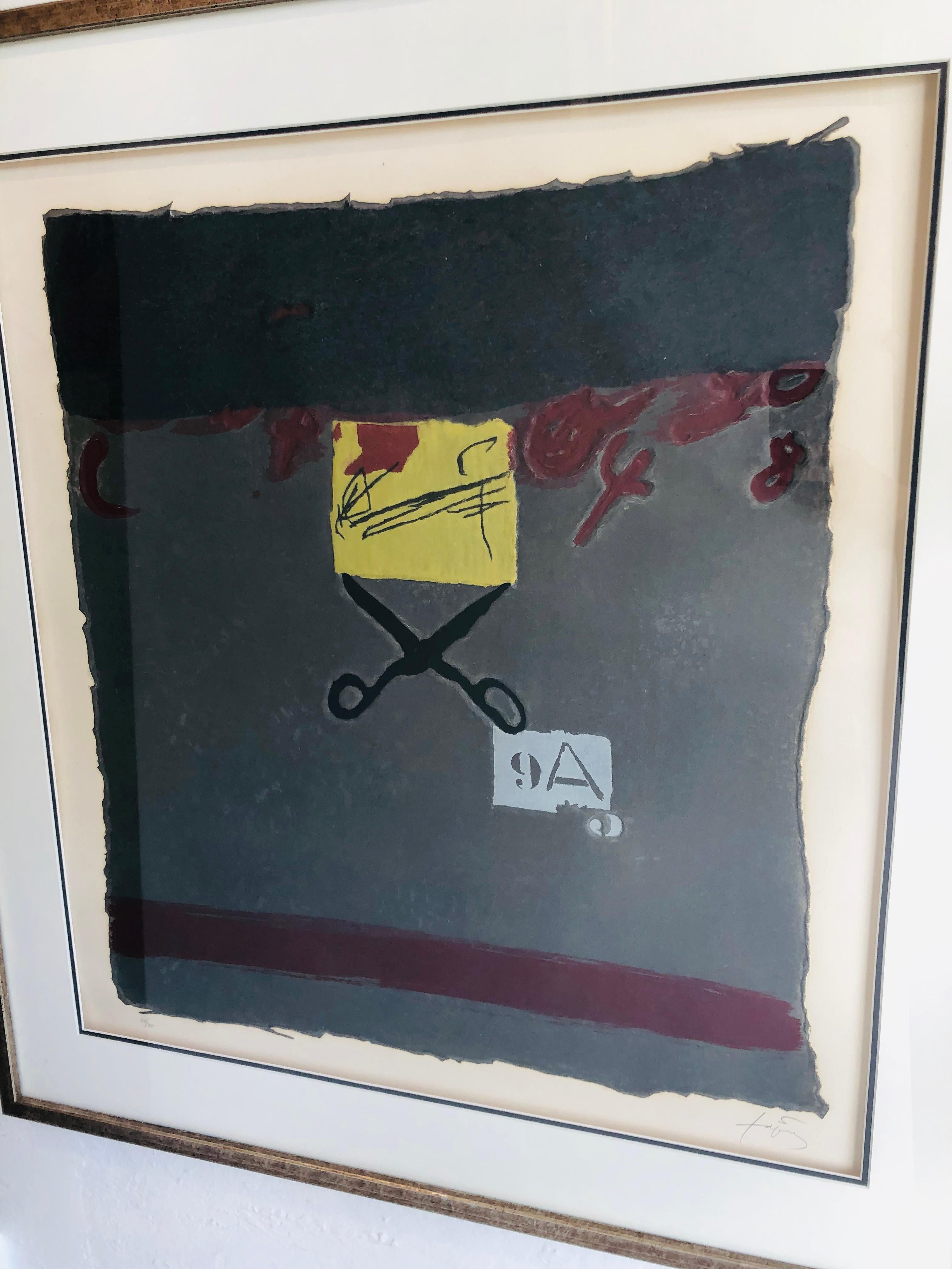 Scissors  - Print by Antoni Tàpies