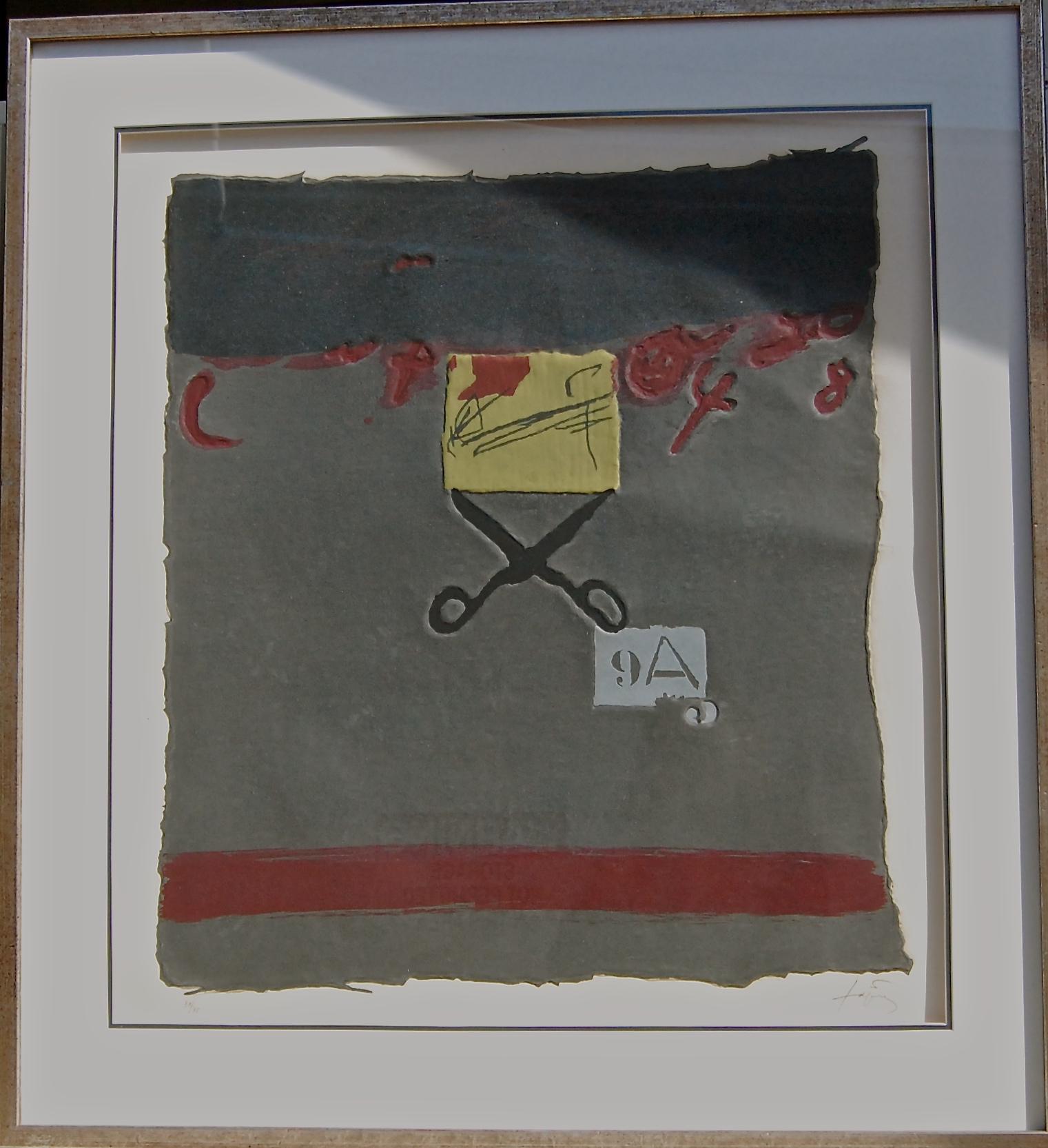 Antoni Tàpies Figurative Print - Scissors 