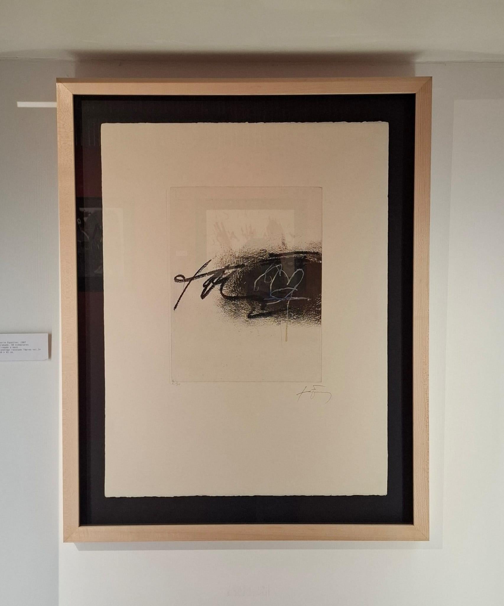 Serie equation - Print by Antoni Tàpies