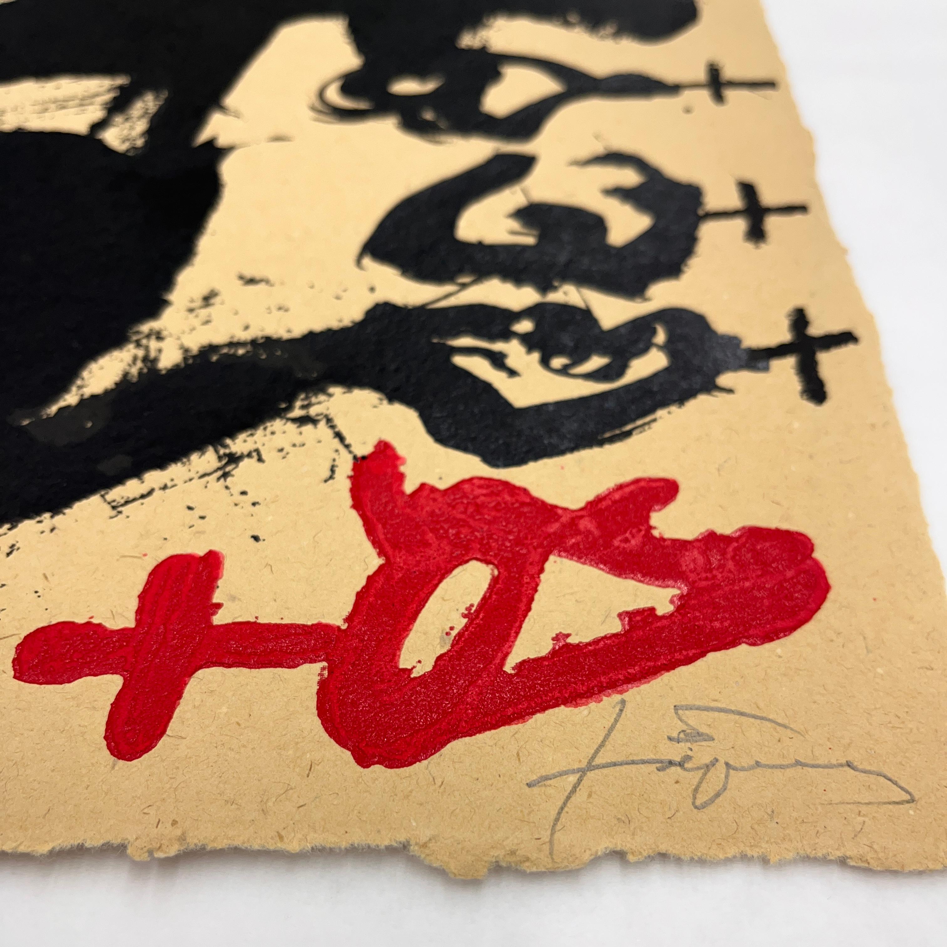 Español 1996 Las Segovias serigrafía original firmada edición limitada - Print de Antoni Tàpies