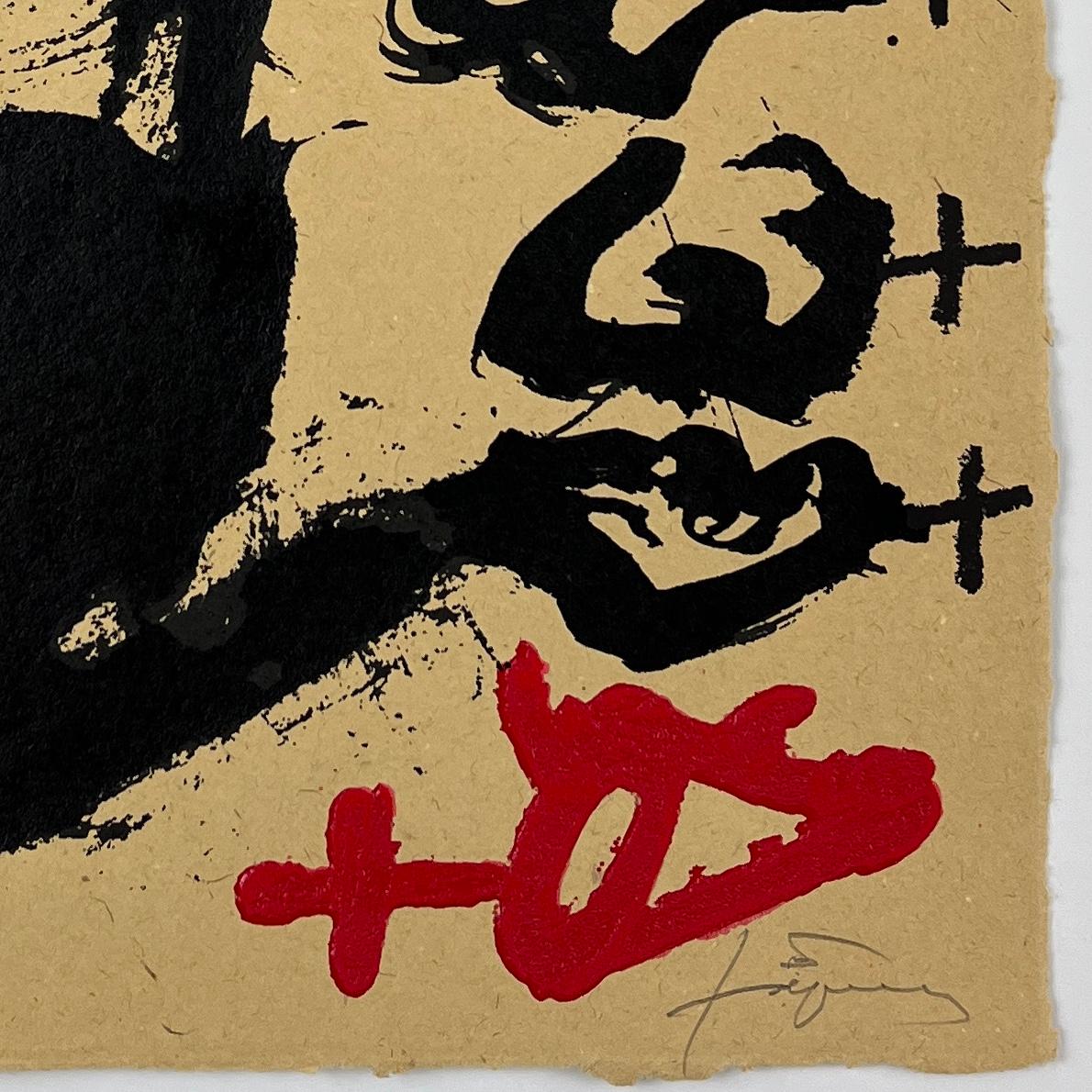 Español 1996 Las Segovias serigrafía original firmada edición limitada - Print Contemporáneo de Antoni Tàpies