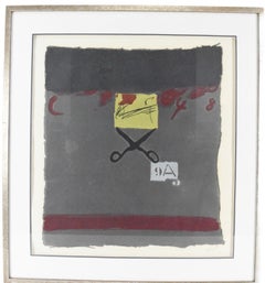 Spanish Post Modern Abstract Aquatint Color Etching Antoni Tapies